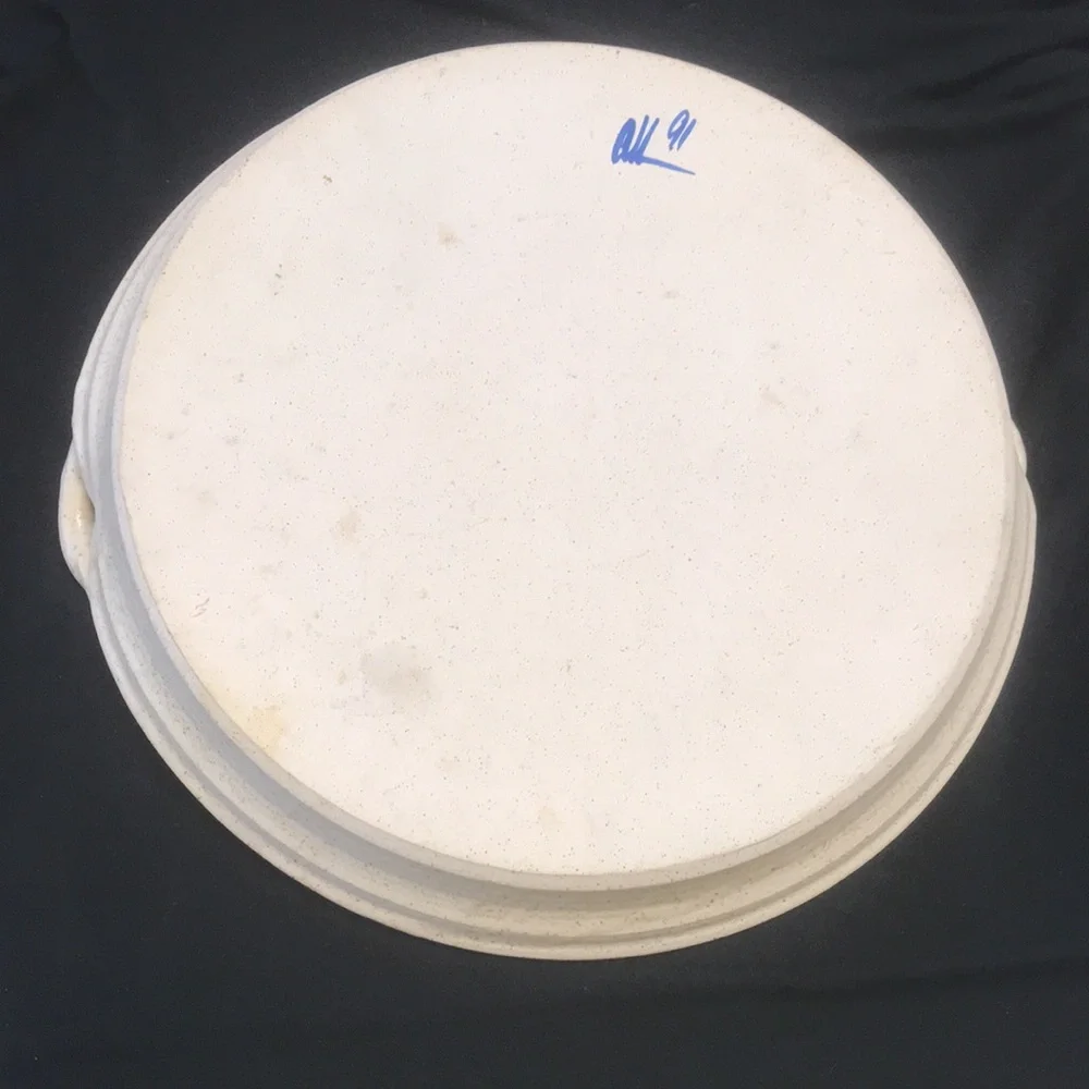 Vintage Signed/Dated Studio Pottery Round Dish Tray Casserole Pie‎ Plate